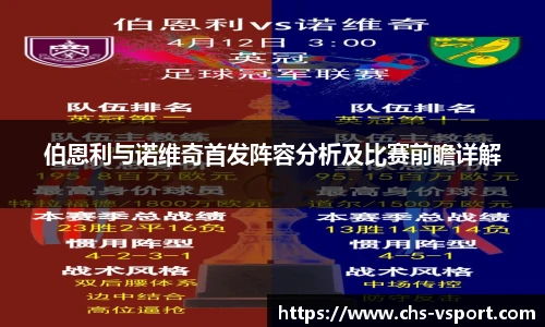 伯恩利与诺维奇首发阵容分析及比赛前瞻详解